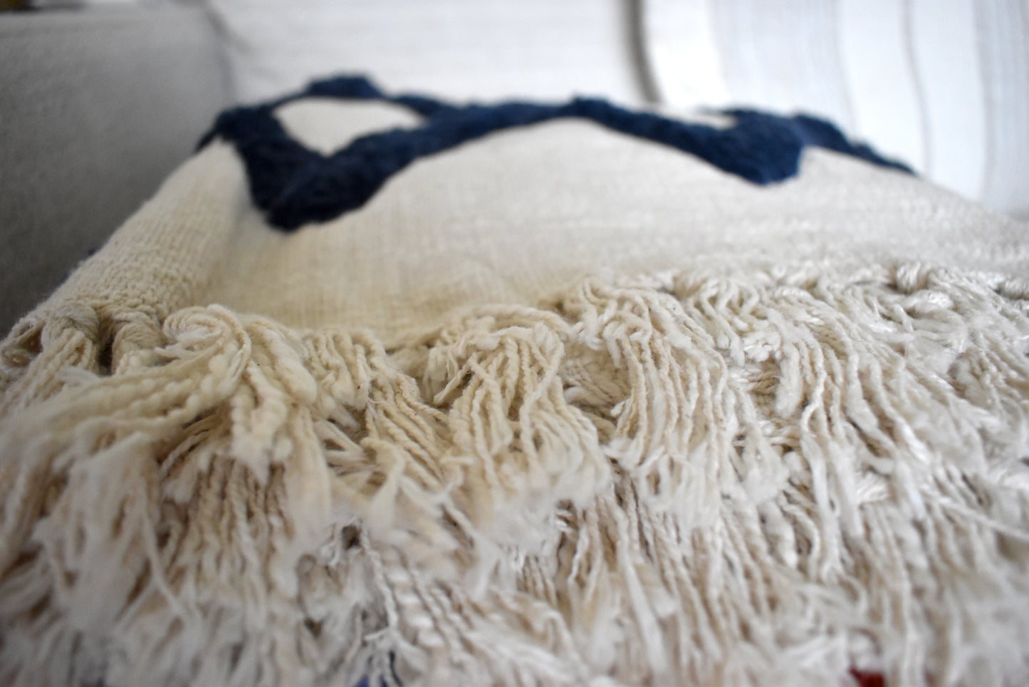 Slub Cotton Tufted Throw