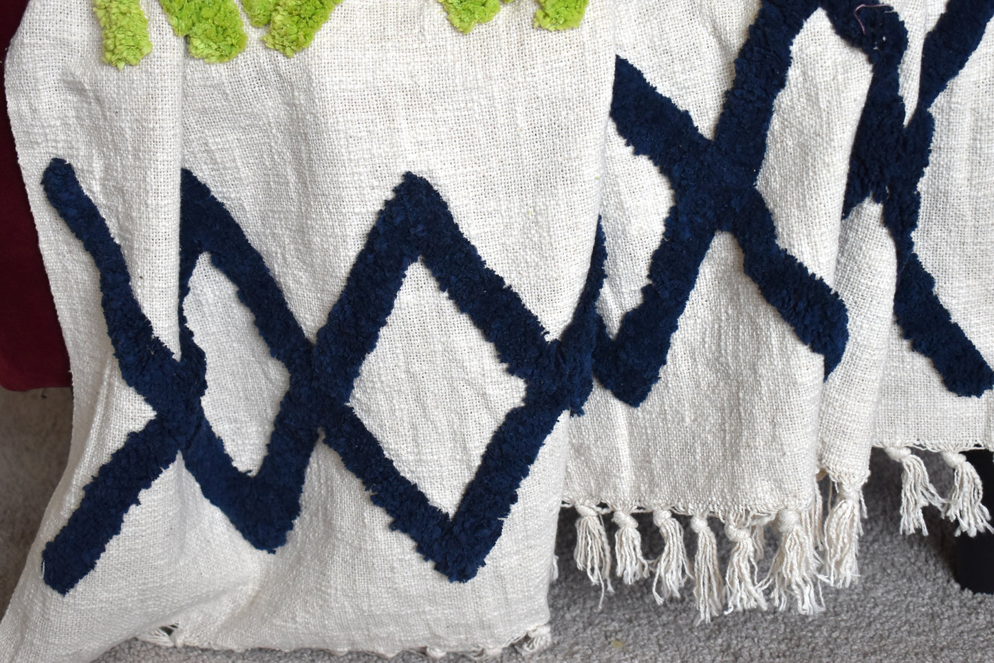 Slub Cotton Tufted Throw