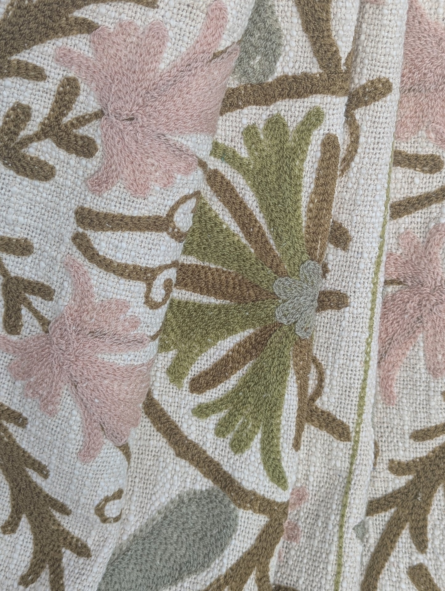 Slub Cotton Embroidered Throw