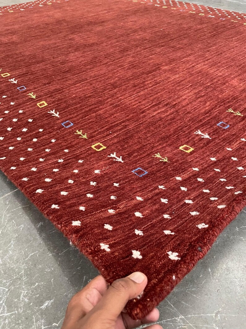 Loom Knotted Wool Brown Gabbeh2