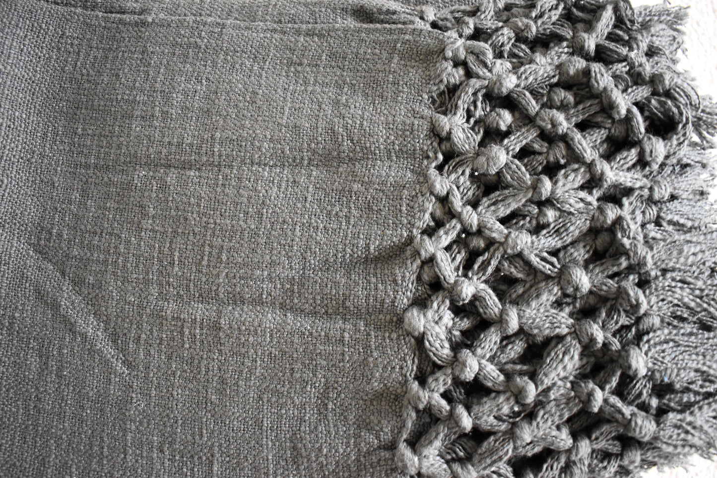 Slub Cotton Plain Throw