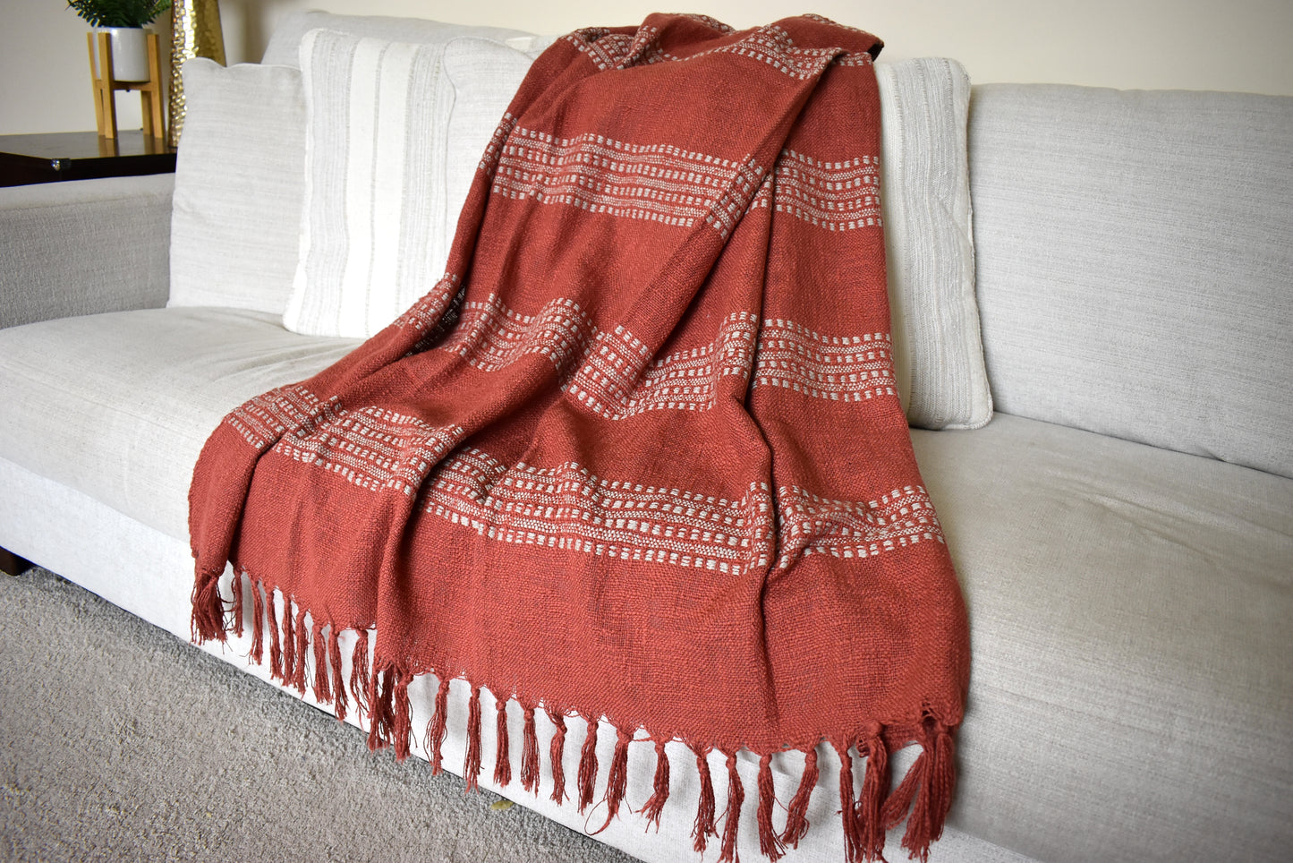 Slub Cotton Rustic Throw