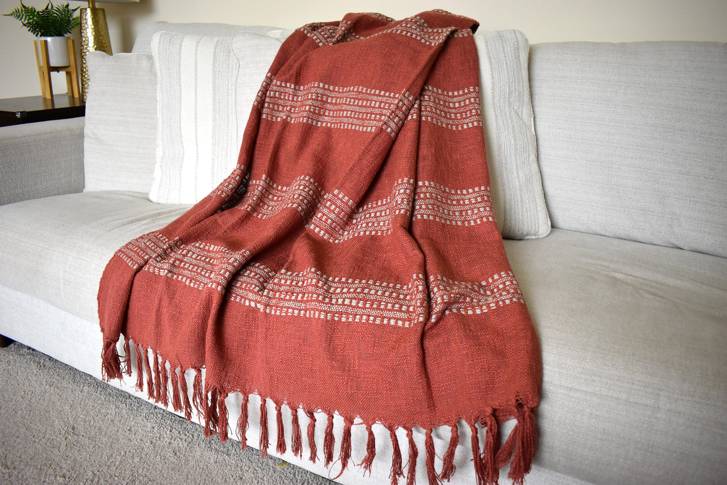 Slub Cotton Rustic Throw