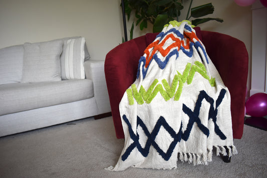 Slub Cotton Tufted Throw