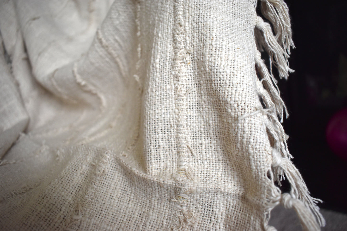Slub Cotton Tufted Throw