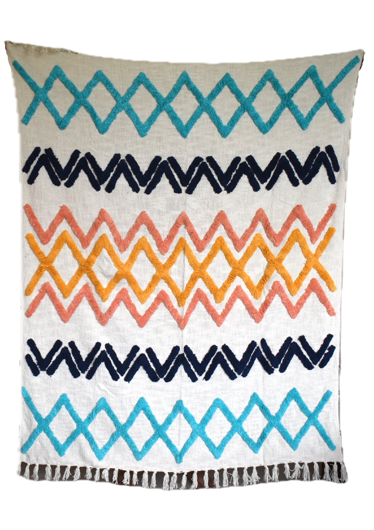 Slub Cotton Tufted Throw