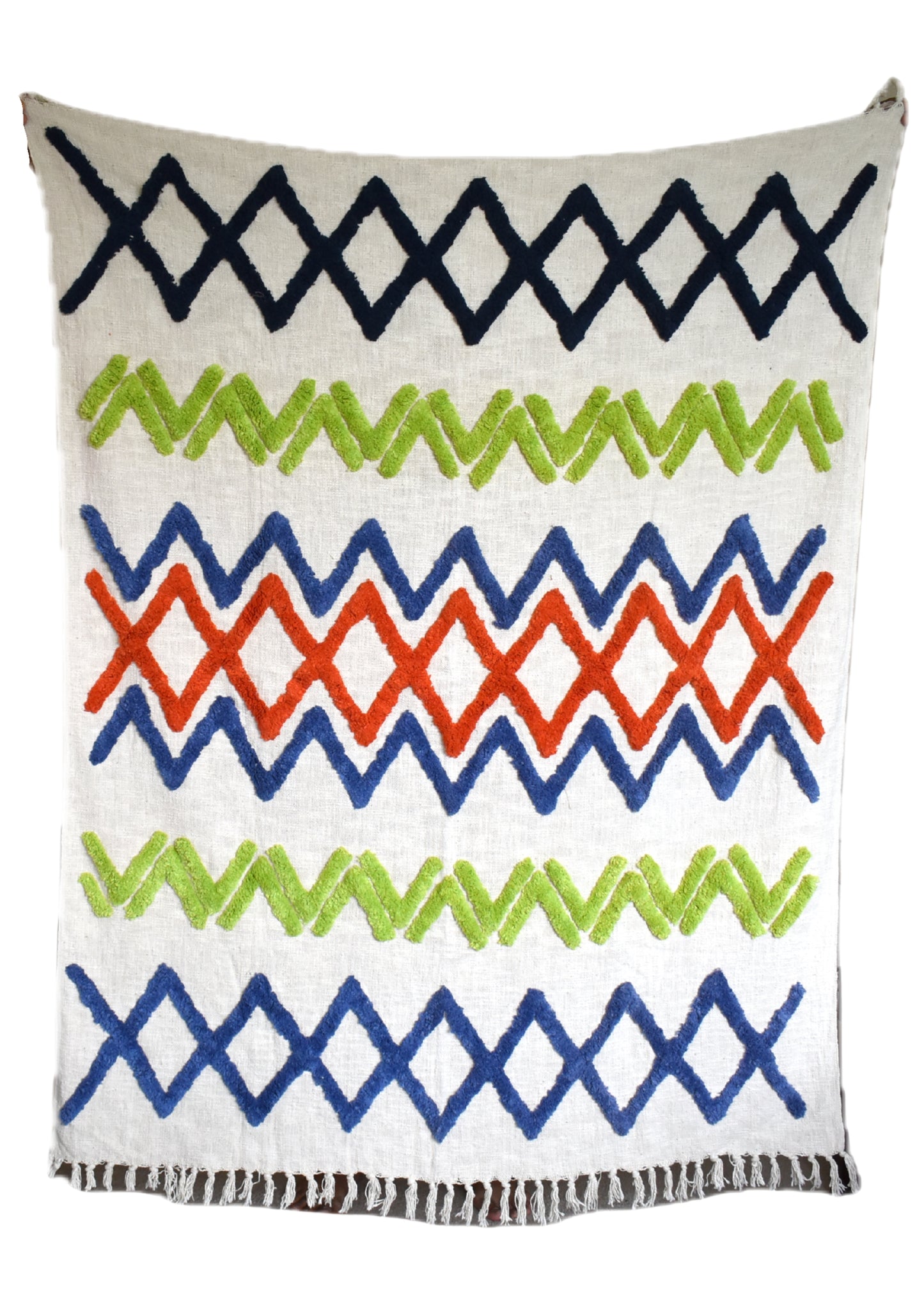 Slub Cotton Tufted Throw