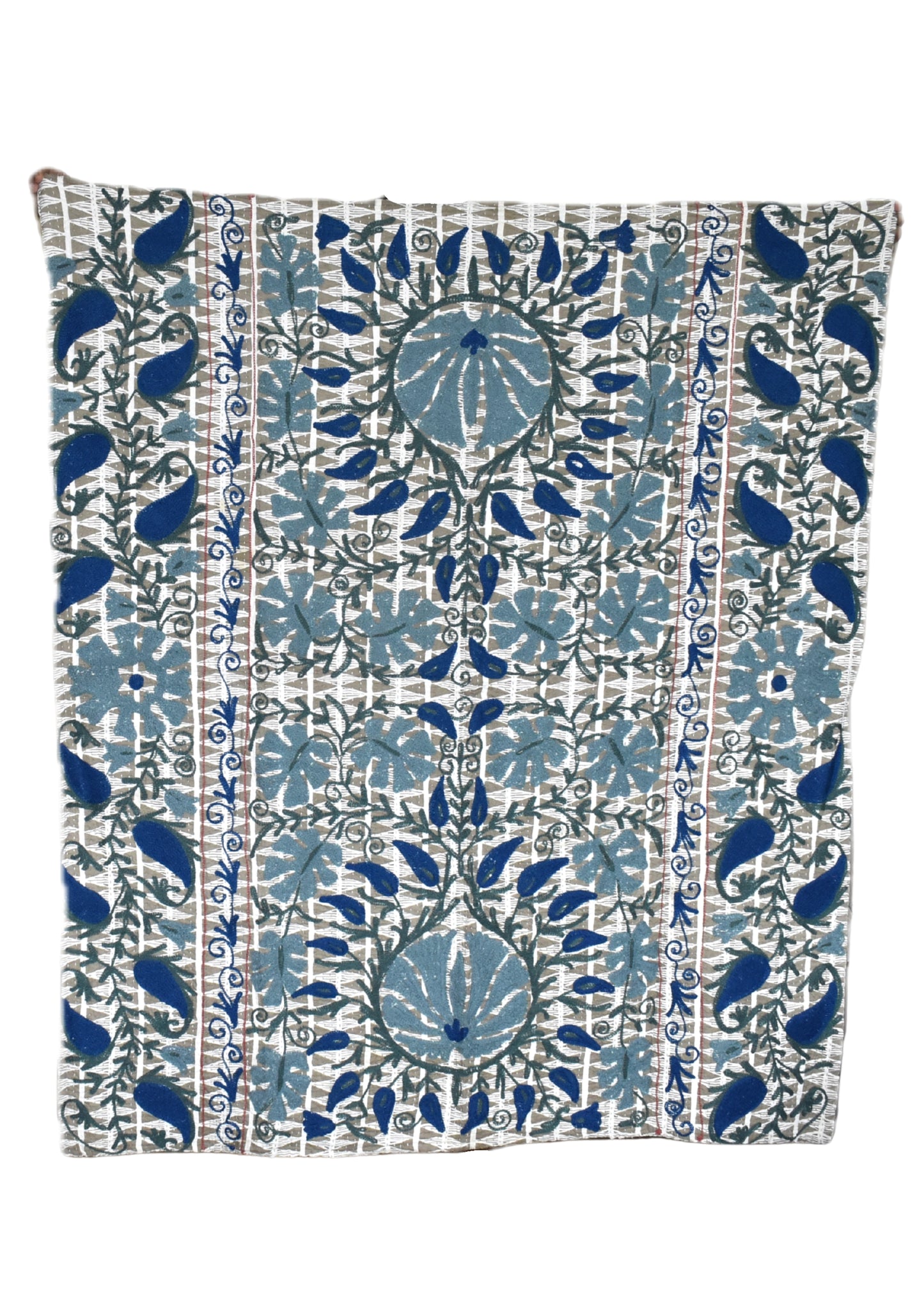 Printed Embroidered Throw