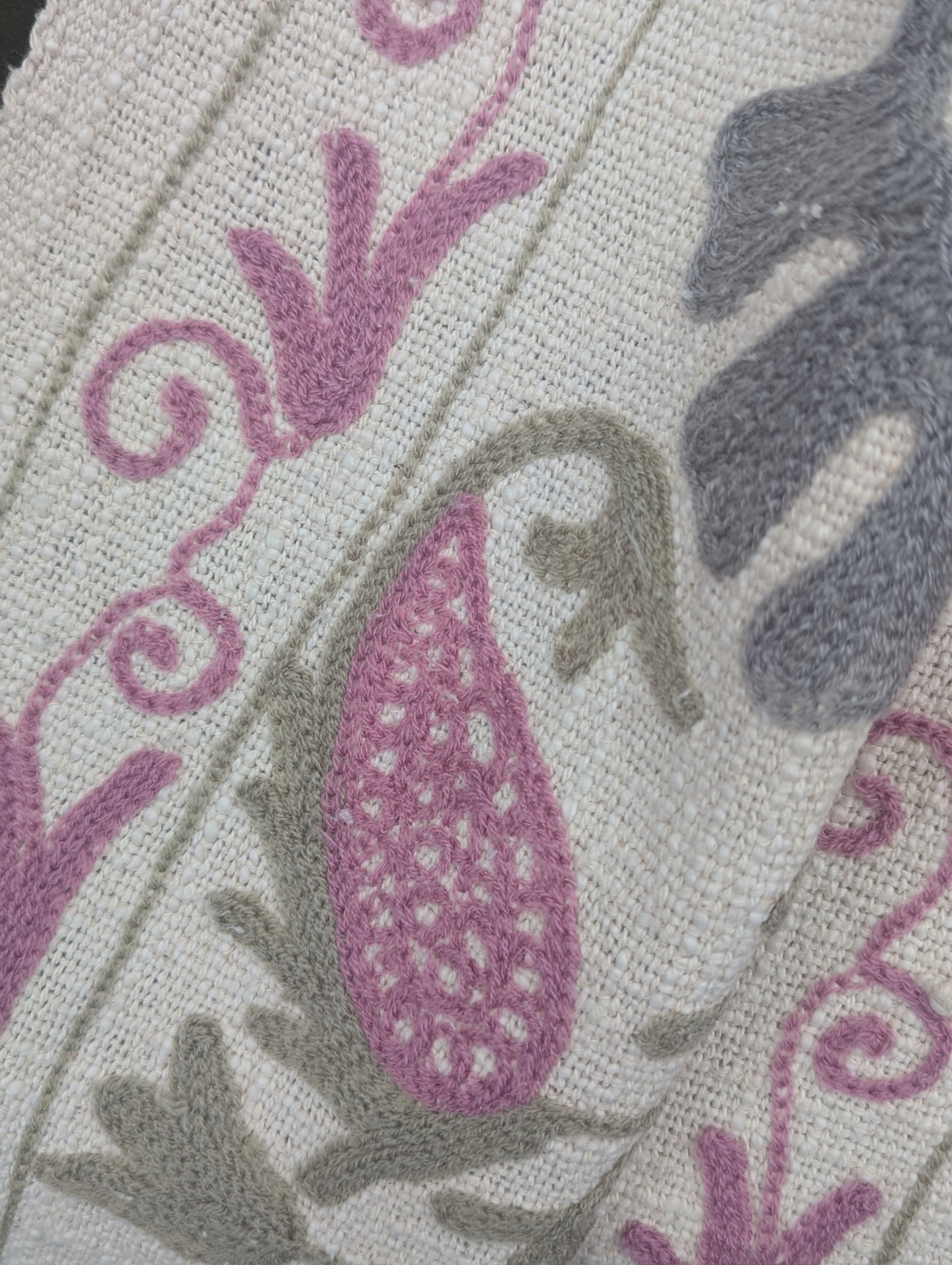 Slub Cotton Embroidered Throw