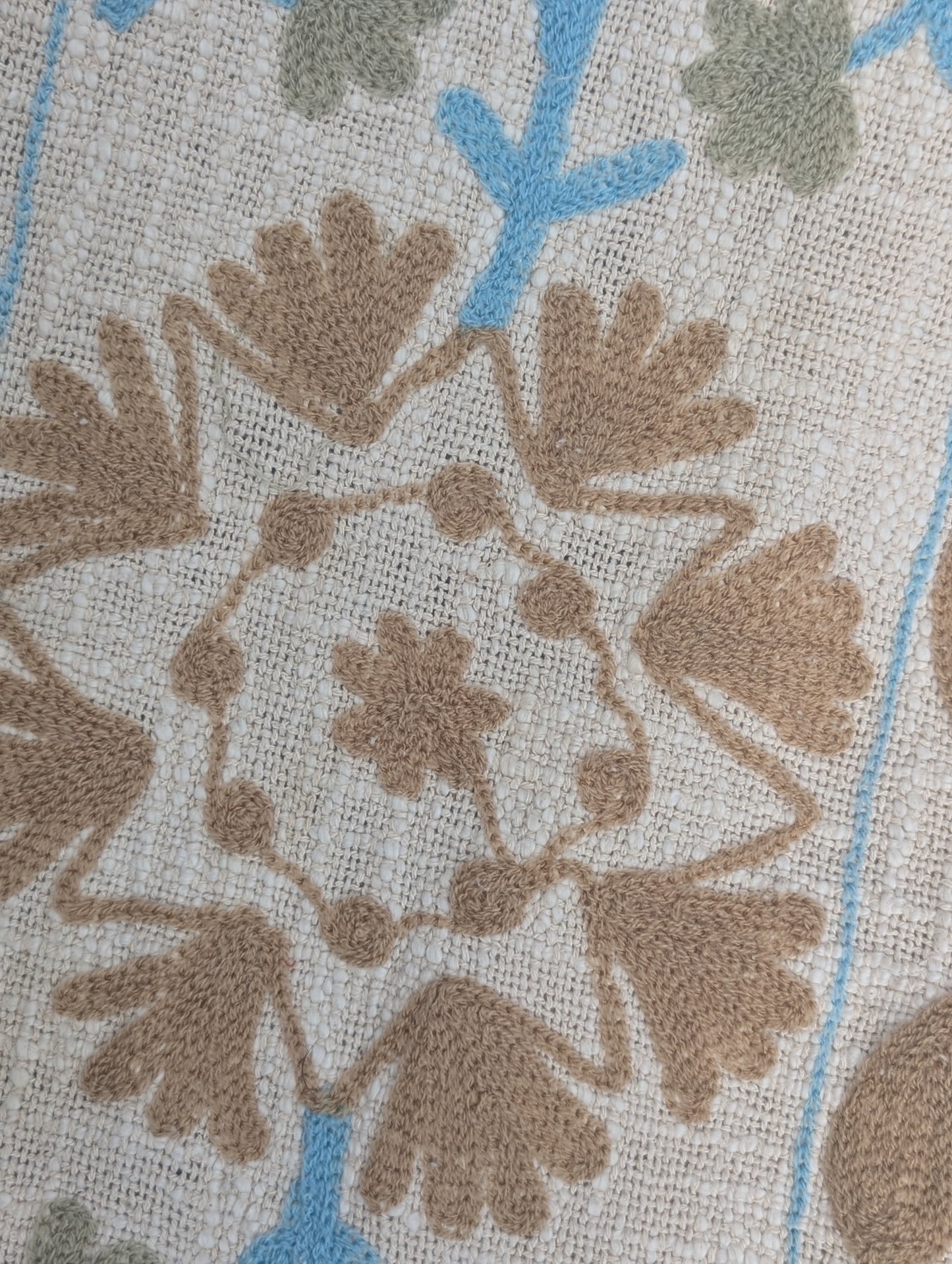 Slub Cotton Embroidered Throw