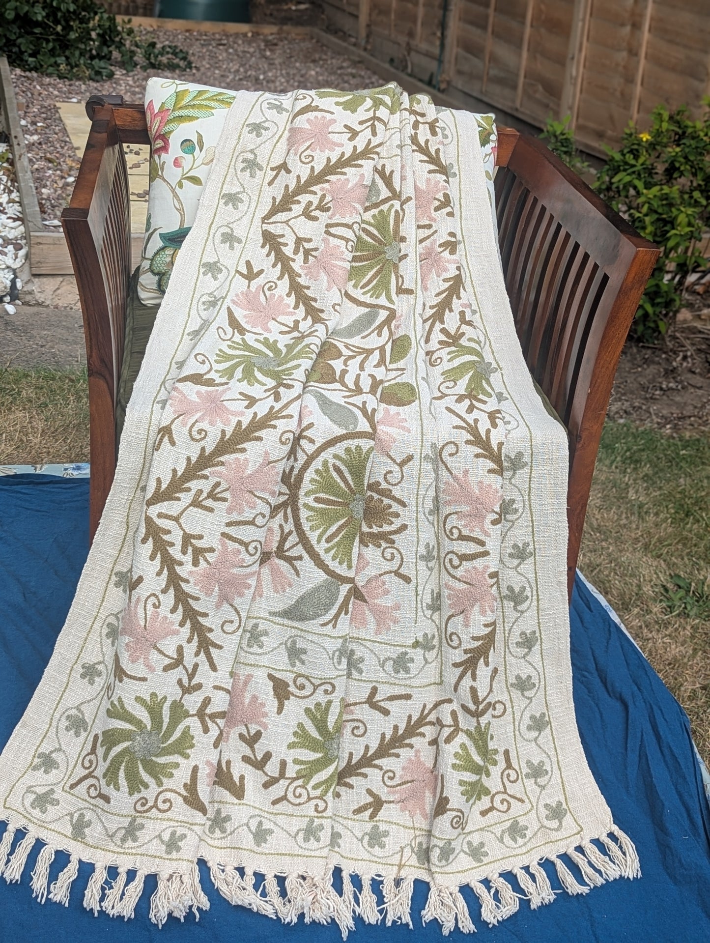 Slub Cotton Embroidered Throw