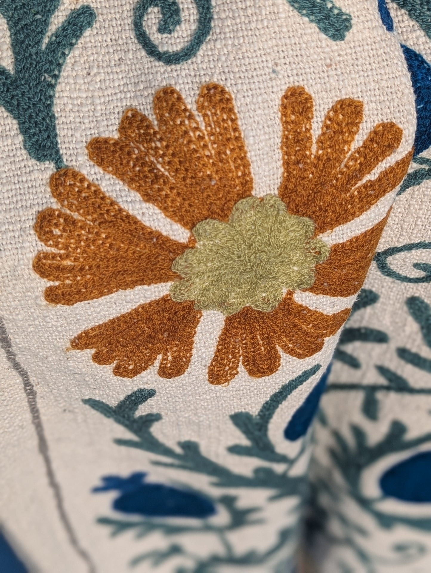 Slub Cotton Embroidered Throw