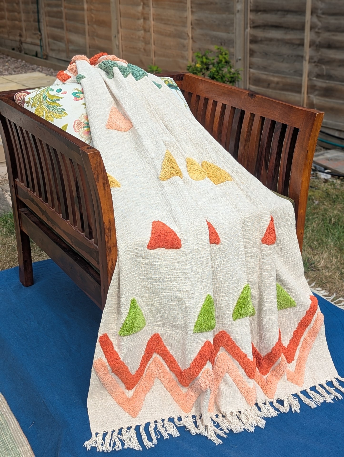 Slub Cotton Tufted Throw