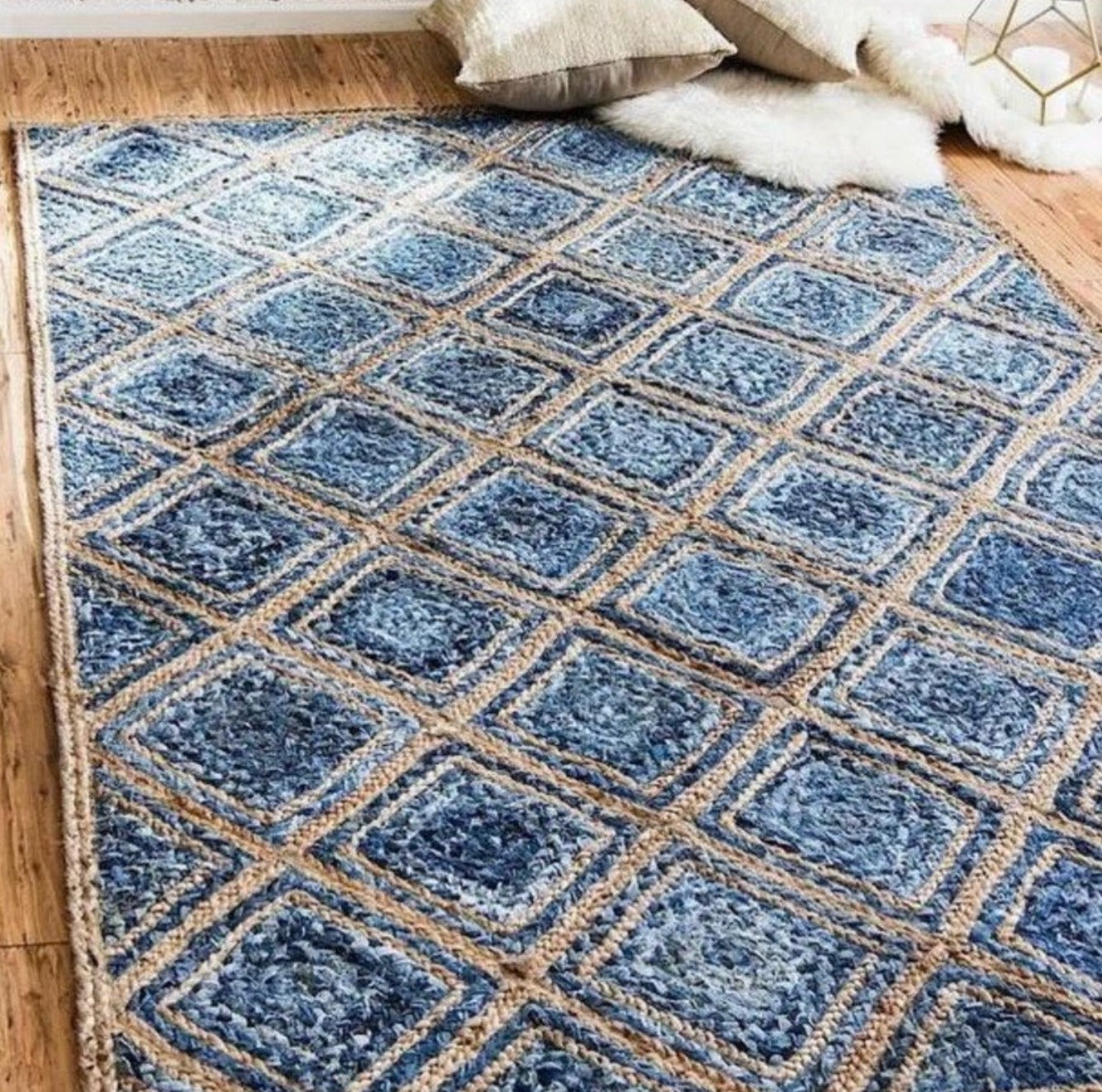 The Jute Rug - Denim Upcycle (4ft*6ft)