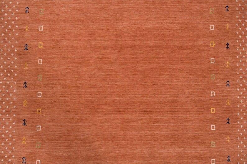 Loom Knotted Wool Orange Gabbeh2