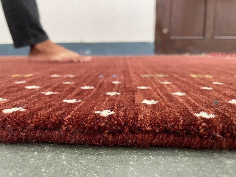 Loom Knotted Wool Brown Gabbeh2